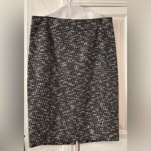 Ann Taylor Black and White Midi Pencil Skirt